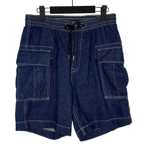 Levi's Premium Men's Cargo Denim Shorts in Beam Sea Rinse Red Tab Size Small - Picture 3 of 12